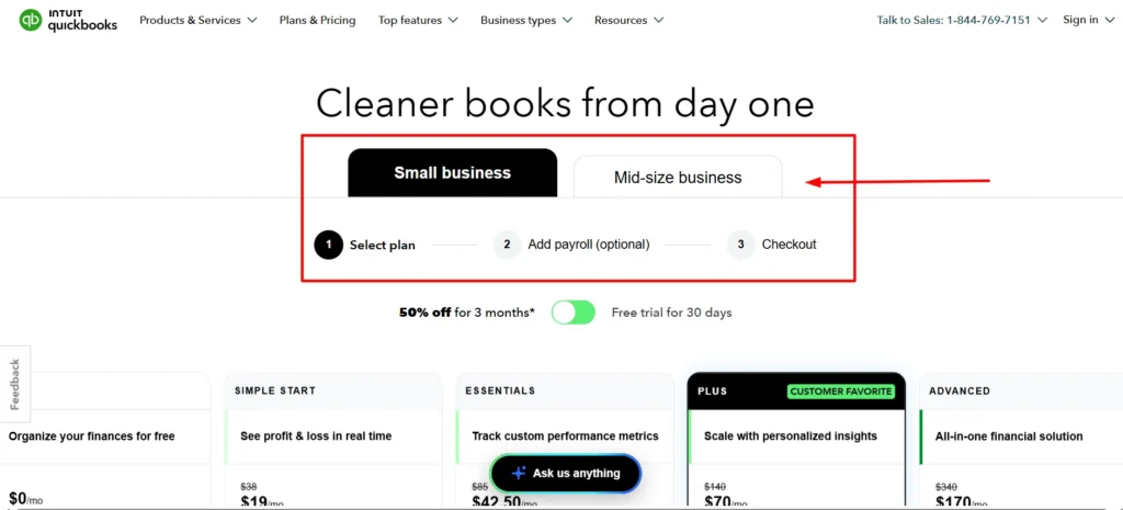 QuickBooks Login step 3